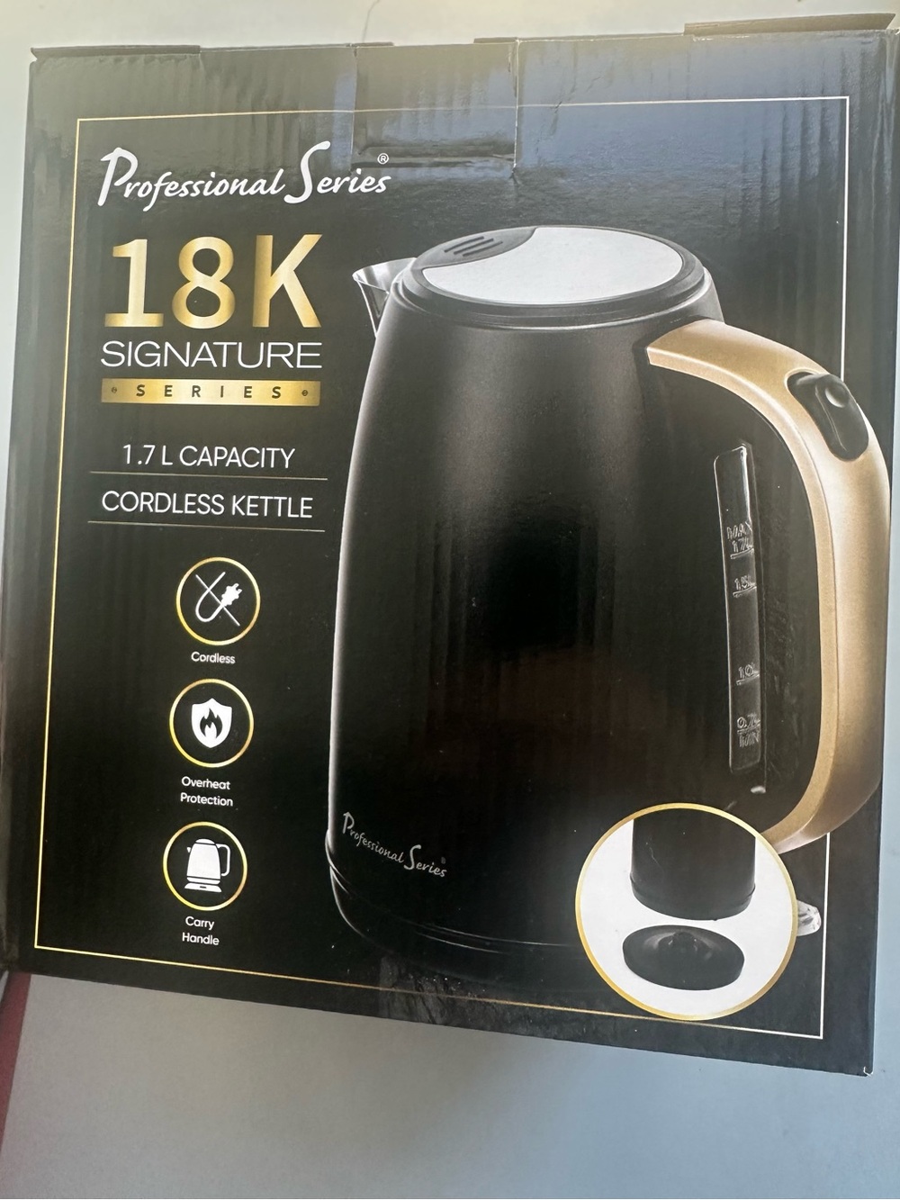 Professional Series 18K Signature Series 1.7L Capacity Cordless Kettle